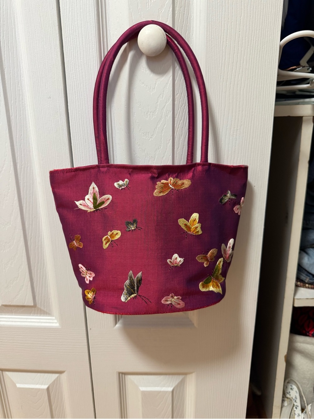 Y2k Embroidered Butterfly Bag